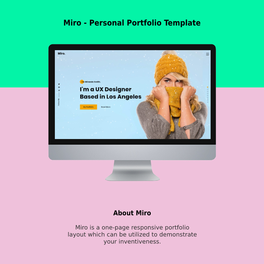 ReactJS Creative Personal Portfolio Template - Miro - 2